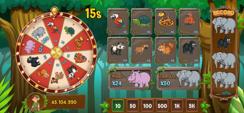 Jungle Spin Game